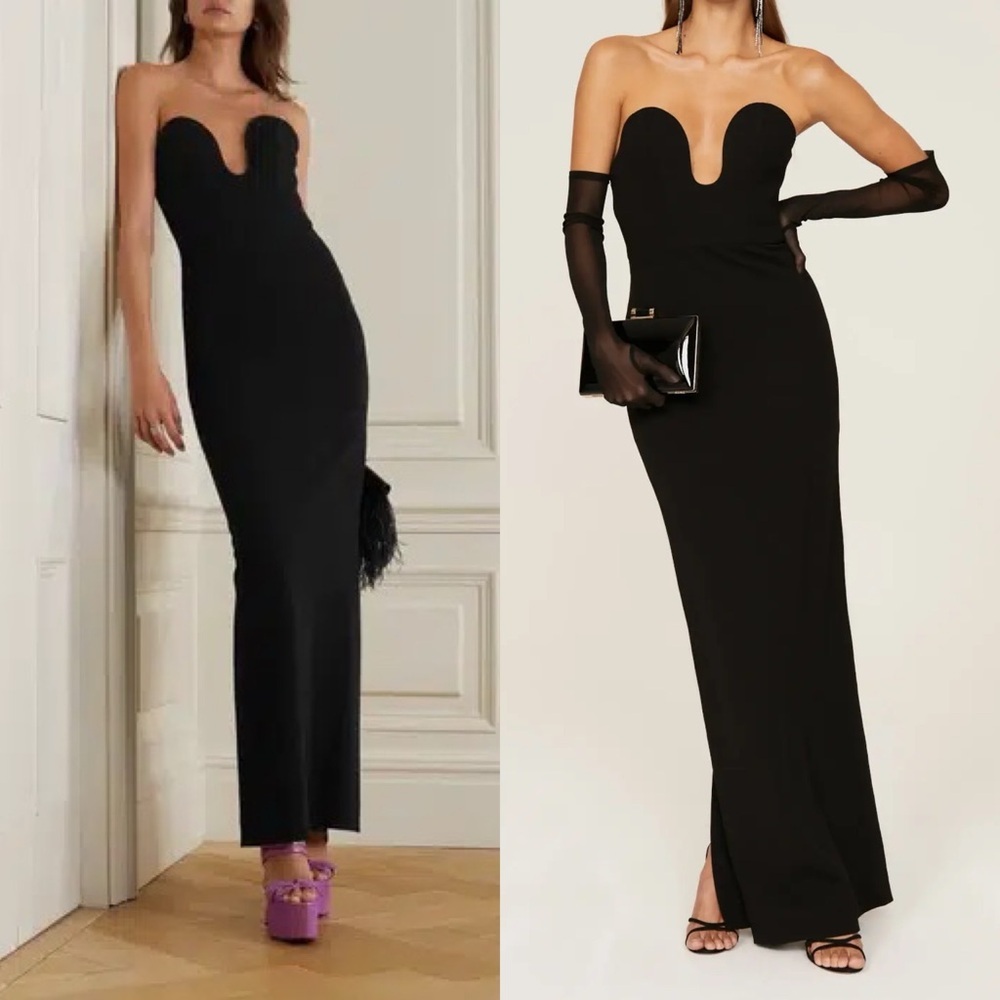 Solace London Audrey Black Event Maxi Dress